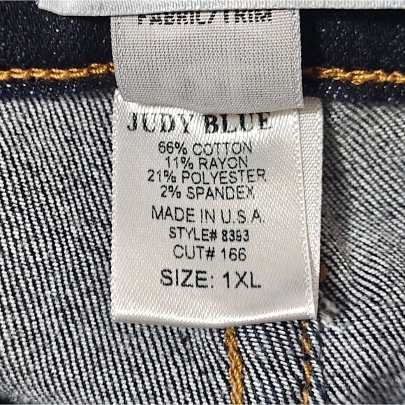 Judy Blue Jeans Womens Plus 1XL Blue Skinny High Rise Stretch Dark Denim Jegging - Picture 6 of 10